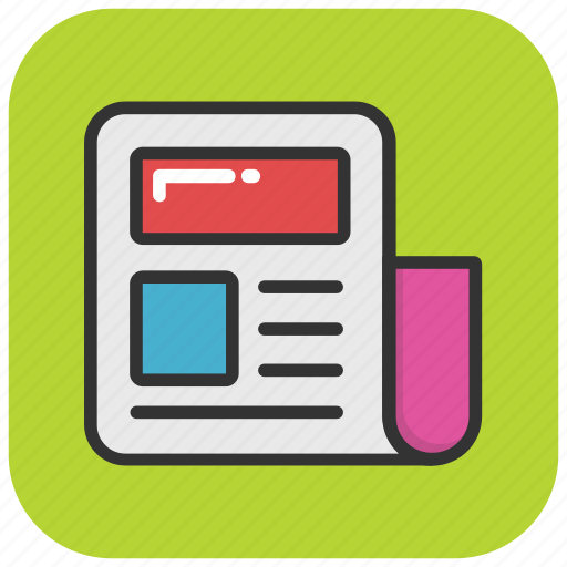 Journal, news article, newsletter, newspaper, publication icon - Download on Iconfinder