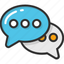 chat, dialogue, discussing, speech bubble, talking