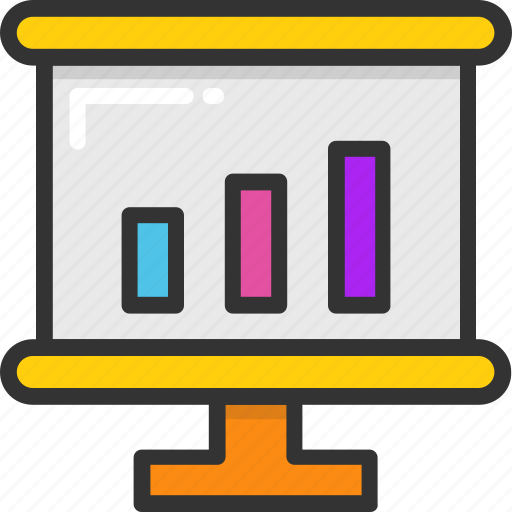 Analytics, graph, line chart, presentation, projection icon - Download on Iconfinder