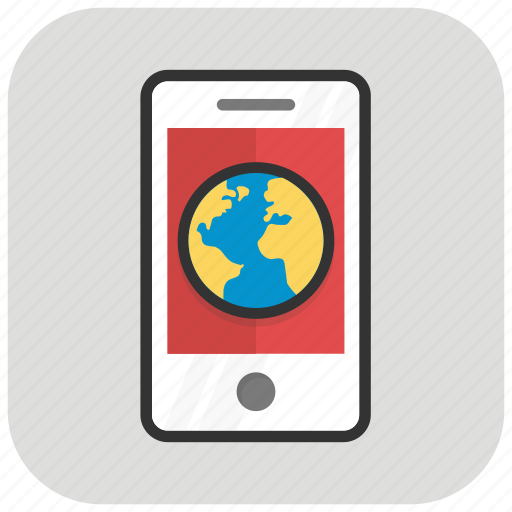 Android phone, mobile communication, mobile globe, mobile internet, smartphone icon - Download on Iconfinder