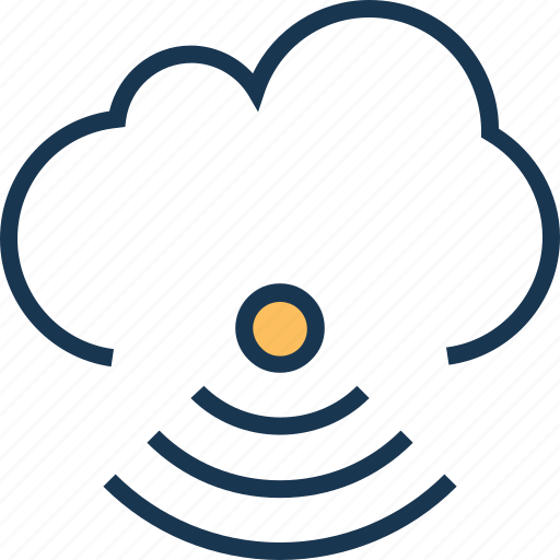 Cloud computing, connection, internet, signals, waves icon - Download on Iconfinder