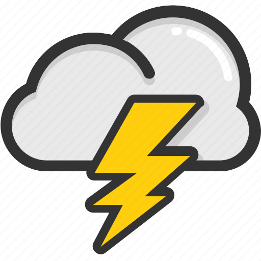 Cloud thunder, electrical storm, forecast, lightning storm, weather icon - Download on Iconfinder