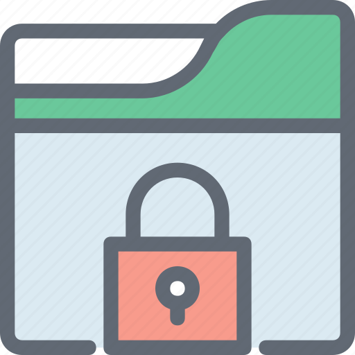 Data safety, folder, folder security, locked folder, protected document icon - Download on Iconfinder