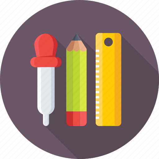Design tools, dropper, pencil, scale, stationery icon - Download on Iconfinder