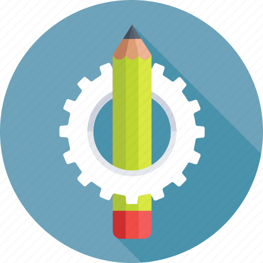 Artwork, cog, designing, drafting, pencil icon - Download on Iconfinder