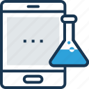 creative research, experiment, flask, research, science