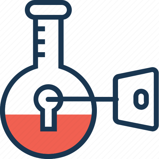 Encryption, flask, keyword research, lab, research icon - Download on Iconfinder