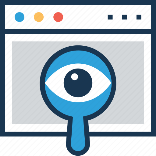 Magnifier, monitoring, searching, vision, webview icon - Download on Iconfinder