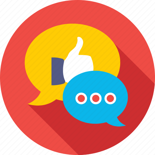 Chat bubble, chatting, hand gesture, like, social media icon - Download on Iconfinder