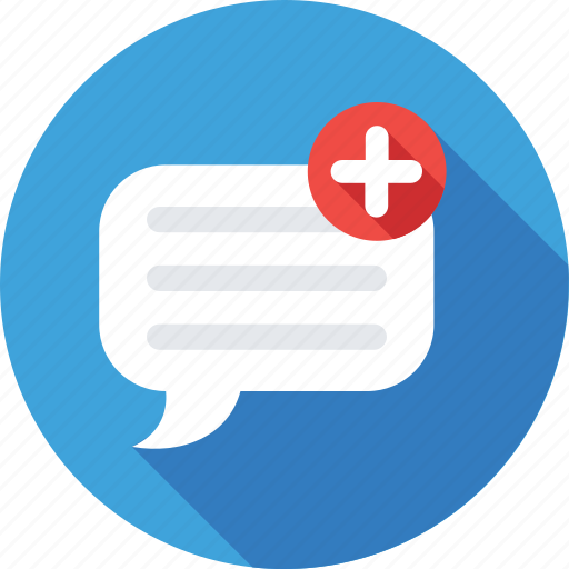 Add, chat bubble, chatting, new chat, write message icon - Download on Iconfinder