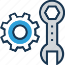 cogwheel, preferences, screwdriver, service, tools