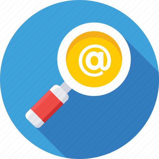 Arroba, browsing, internet, magnifier, search icon - Download on Iconfinder