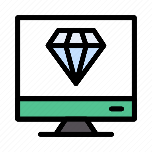 Development, diamond, premium, screen, web icon - Download on Iconfinder