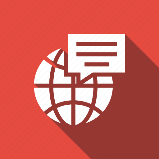 Blue, chat, global, globe, international, language, travel icon - Download on Iconfinder
