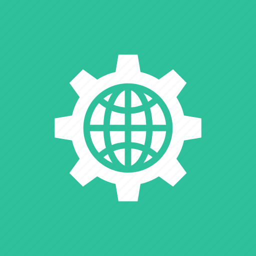 Cog, cogwheel, gear, globe, ico, setting icon - Download on Iconfinder