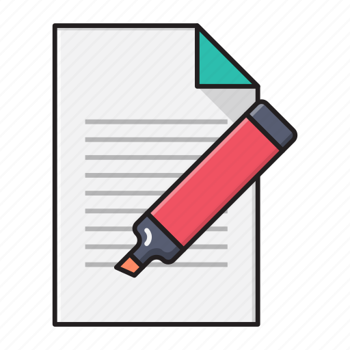 Contract, document, file, marker, sign icon - Download on Iconfinder