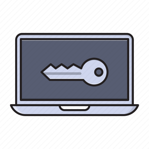 Key, laptop, lock, private, secure icon - Download on Iconfinder