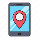 location, map, marker, mobile, pin