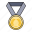 achievement, award, badge, medal, prize 