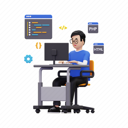 Web, development, coding, programming, code, website, html 3D illustration - Download on Iconfinder
