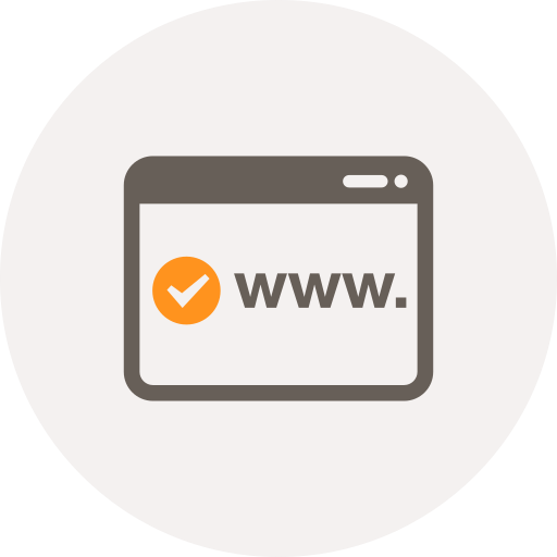 Browser, checked, domain, internet, url, window, www icon - Free download