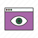 devoloper, eye, page, web icon 