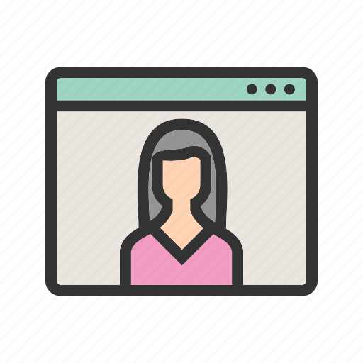 Business, female, job, sign, user, visitor, web icon - Download on Iconfinder