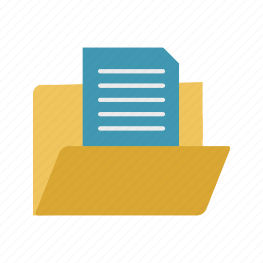 Document, data, document in folder icon - Download on Iconfinder
