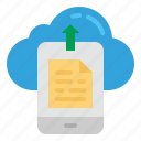 mobile, upload, cloud, file, document