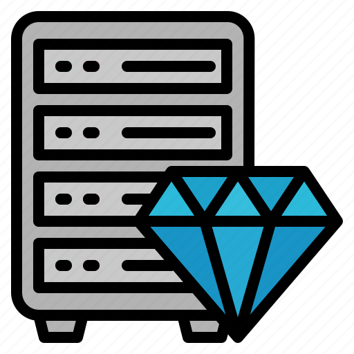 Premiun, diamond, server, database, hosting icon - Download on Iconfinder