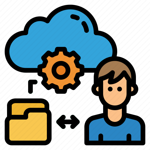 User, setting, folder, cloud, gear icon - Download on Iconfinder