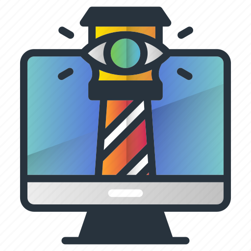 Lighthouse, monitoring, screen, web hosting icon - Download on Iconfinder