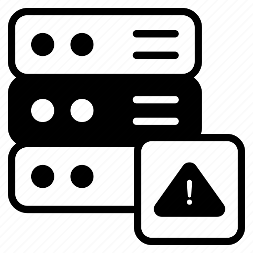 Server, error, caution, alert, database, data, datacenter icon - Download on Iconfinder
