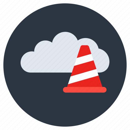 Cloud, traffic, cloud traffic, cloud hosting, internet traffic, traffic cone, cloud computing icon - Download on Iconfinder