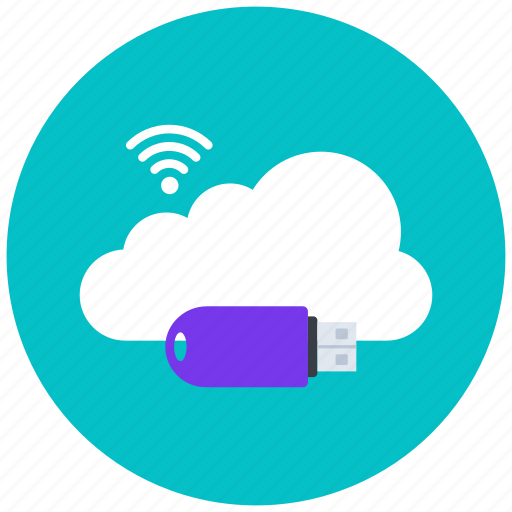 Cloud, usb, cloud usb, cloud wifi, wireless connection, cloud device, cloud flash icon - Download on Iconfinder