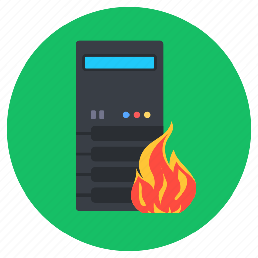 Dataserver, firewall, dataserver firewall, burn data, burn datacenter, destroy dataserver, storage burn icon - Download on Iconfinder