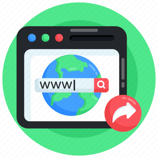Web domain, web browser, web search, web forward, domain forward icon - Download on Iconfinder