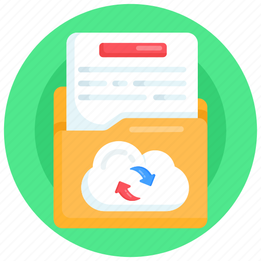 Data syncing, cloud syncing, cloud synchronization, folder syncing, folder refresh icon - Download on Iconfinder