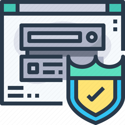 Browser, hostings, protection, secure, shield, storage icon - Download on Iconfinder
