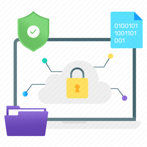Data, encryption, cloud code, data encryption, cloud hosting, cybersecurity, data compliance icon - Download on Iconfinder