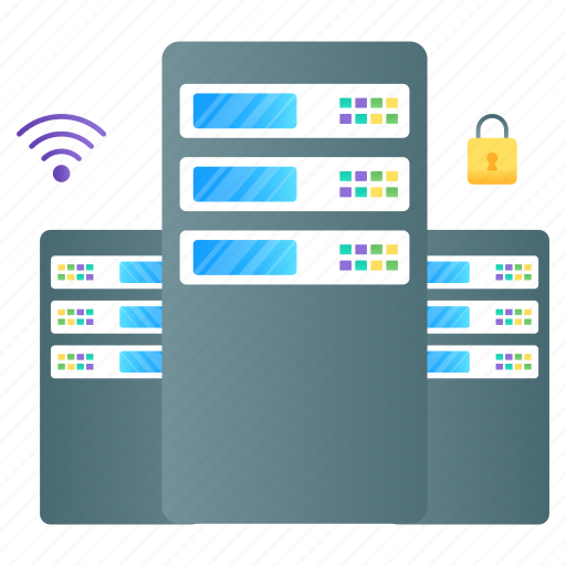 Datacenter, server network, dataserver rack, server hosting, network hub icon - Download on Iconfinder