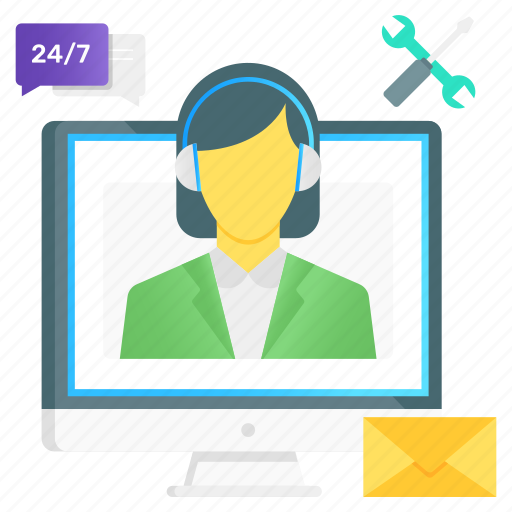 Online, support, customer representative, call centre, customer service, online customer support, online support icon - Download on Iconfinder