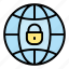 global, security, protection, padlock 