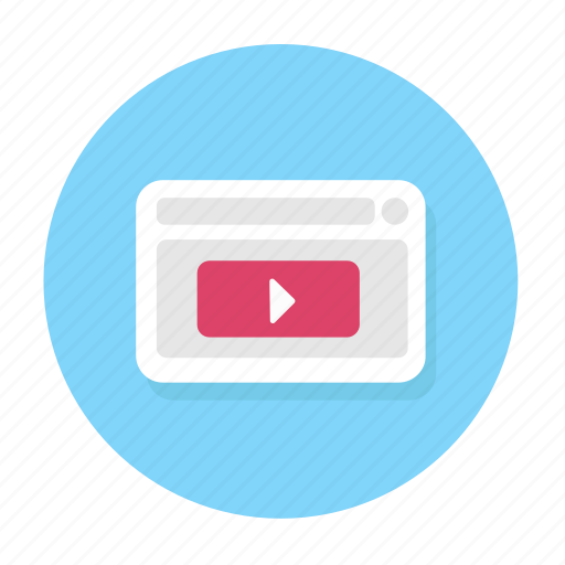 Monitor, play, play video, site, video, video player, video stream icon - Download on Iconfinder