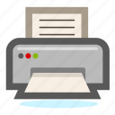 printer, document, paper, print