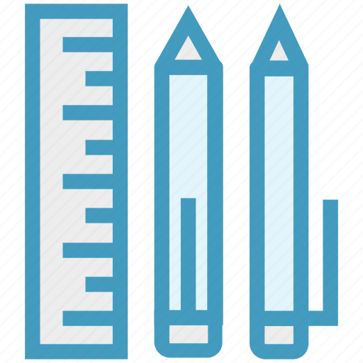Drafting, geometry, pen, pencil, ruler, ruler and pencil’s, sketching icon - Download on Iconfinder