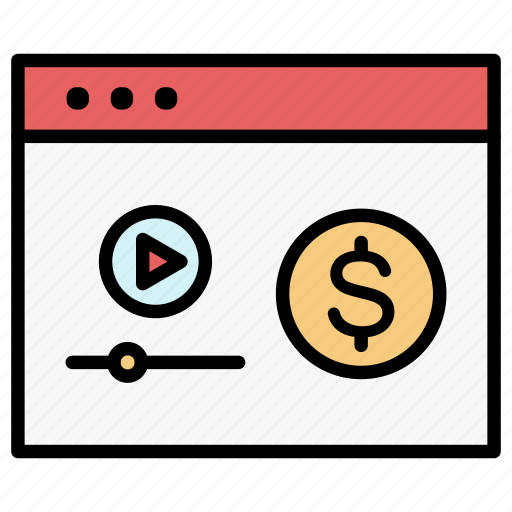 Earning, monetize, money, video icon - Download on Iconfinder