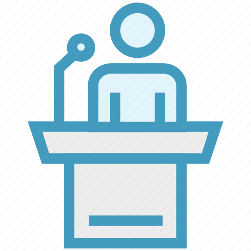 Conference, podium, presentation, speaker, speech, user icon - Download on Iconfinder