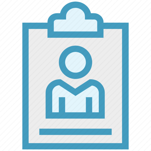 Clipboard, cv, document, note, person, single, user icon - Download on Iconfinder