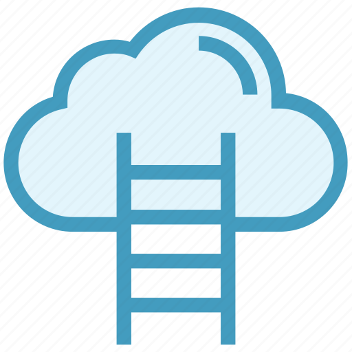 Career, cloud, data, ladder, stair, storage, success icon - Download on Iconfinder